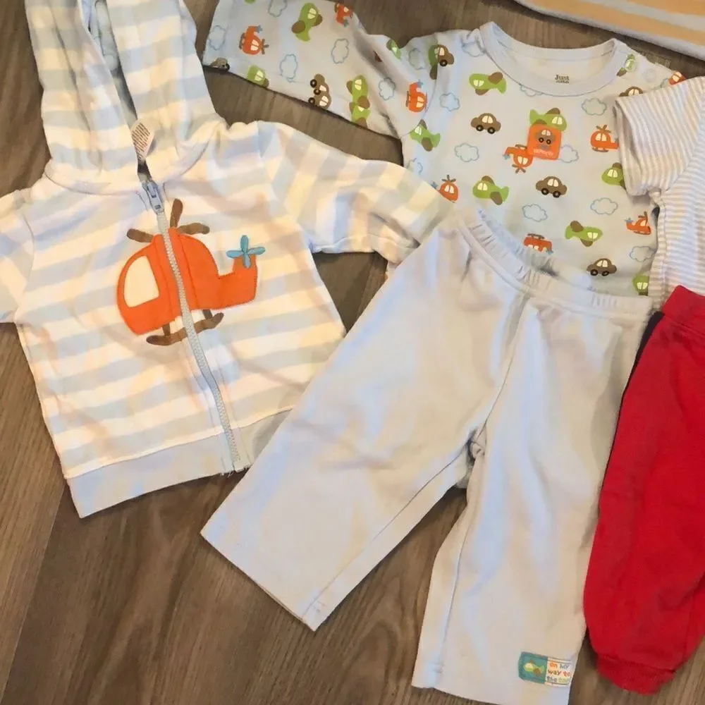 EIGHT PIECE BABY BOY BUNDLE SIZE 6 MONTHS